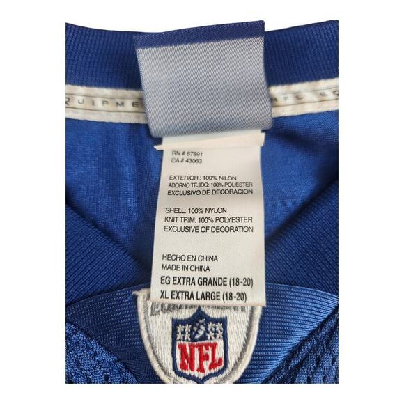 Reebok NFL onfield Indianapolis colts Payton Manning jersey #18 blue & white - Picture 4 of 11